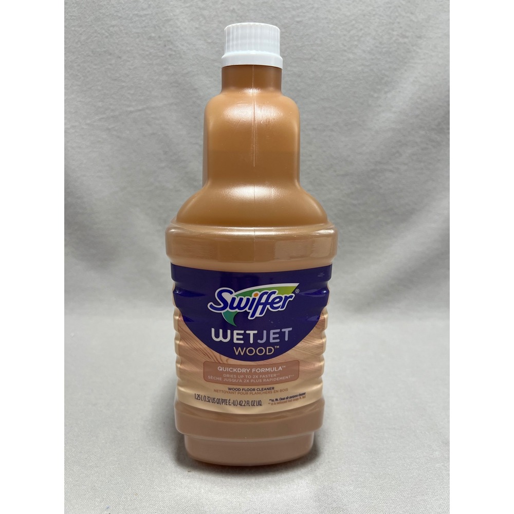 Swiffer WetJet Wood Floor Cleaner‎ Refill Brown QuickDry Formula 42.2 fl oz